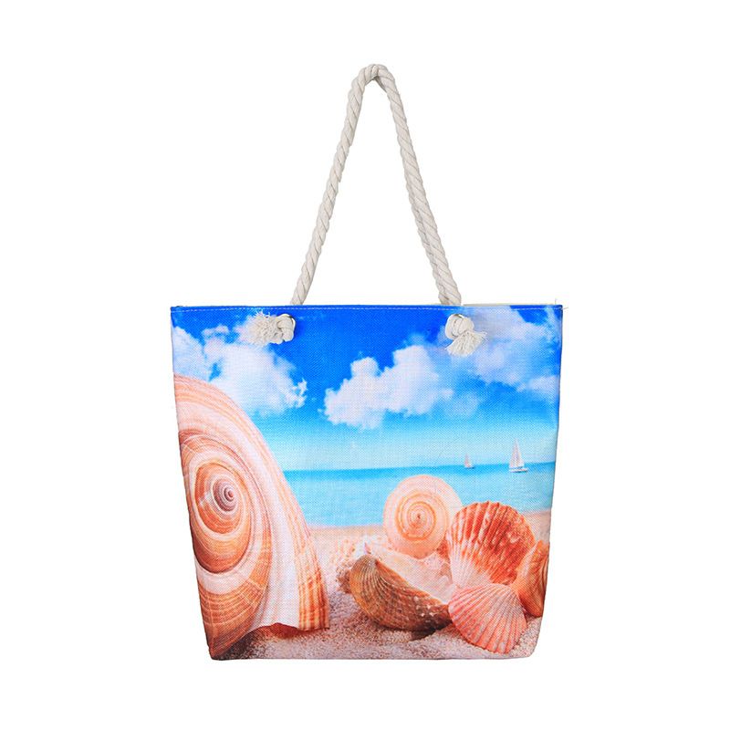 New Beach Bag – New Linen Shoulder Bag for the Beach, Simple and Stylish Canvas Bag