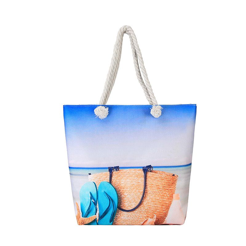 New Beach Bag – New Linen Shoulder Bag for the Beach, Simple and Stylish Canvas Bag