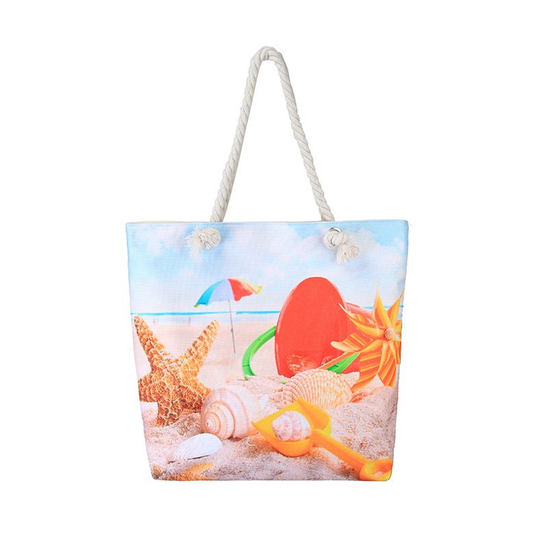 New Beach Bag – New Linen Shoulder Bag for the Beach, Simple and Stylish Canvas Bag