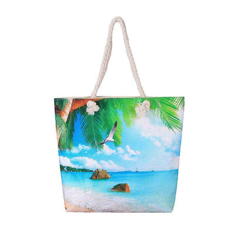 New Beach Bag – New Linen Shoulder Bag for the Beach, Simple and Stylish Canvas Bag