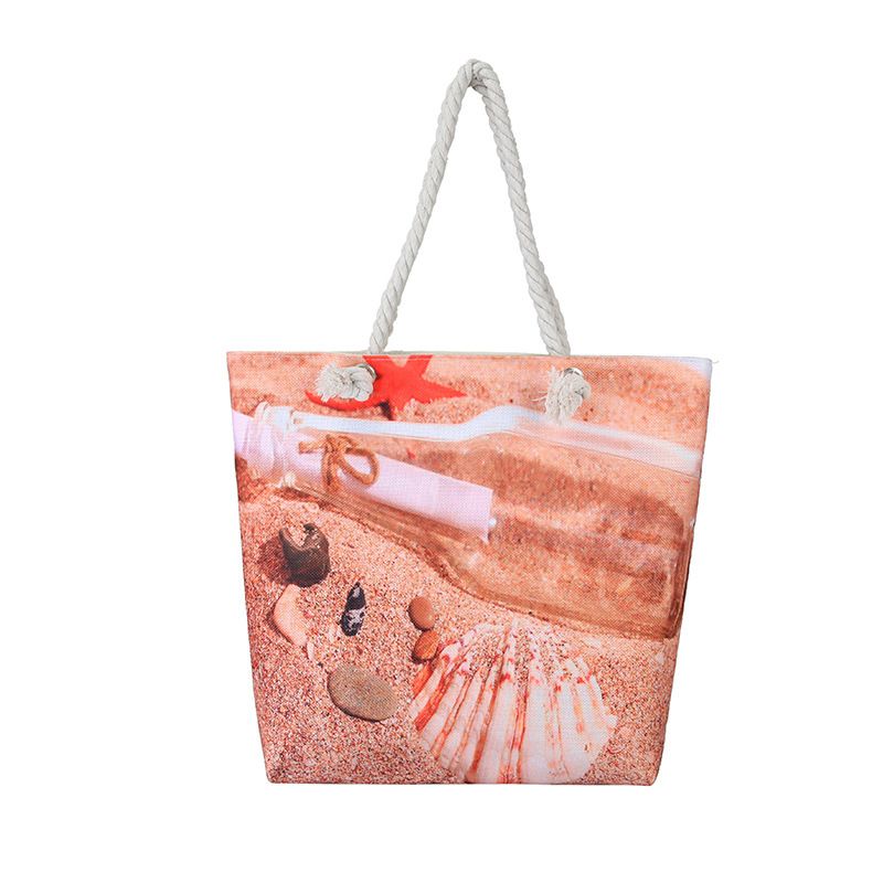 New Beach Bag – New Linen Shoulder Bag for the Beach, Simple and Stylish Canvas Bag