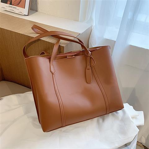 Large-Capacity Women's Bag – New Trendy Influencer Casual Tote Bag, Simple Ins Style Solid Color Shoulder Bag