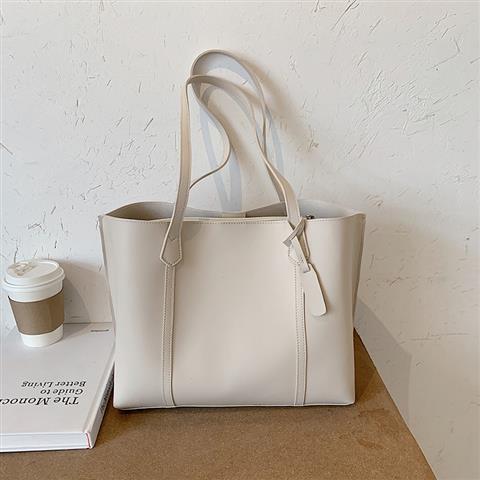 Large-Capacity Women's Bag – New Trendy Influencer Casual Tote Bag, Simple Ins Style Solid Color Shoulder Bag