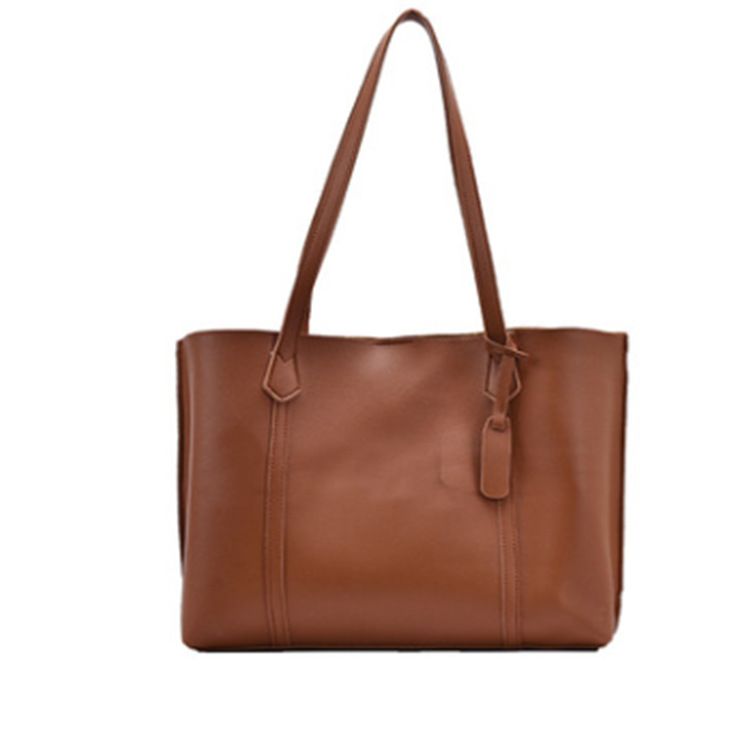 Large-Capacity Women's Bag – New Trendy Influencer Casual Tote Bag, Simple Ins Style Solid Color Shoulder Bag