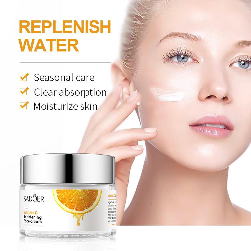 5 Pieces, Vitamin C Cream + Vitamin C Serum + Vitamin C Moisturizing Lip Balm + Black Head Peeling Mask + Vitamin C Foaming Face Wash, for Brightening, Remove Black Heads, Lips Brightening,Moisturizin