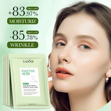 SADOER 4 in 1 Set, Acne Repair Serum + Cream +Mask+ Cleanser with 3% Salicylic Acid Collagen Peptide and Niacinamide, Centella Asiatica and Niacinamide, Can add Vitamin C,Remove Acne, Moisturize