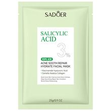 SADOER 4 in 1 Set, Acne Repair Serum + Cream +Mask+ Cleanser with 3% Salicylic Acid Collagen Peptide and Niacinamide, Centella Asiatica and Niacinamide, Can add Vitamin C,Remove Acne, Moisturize
