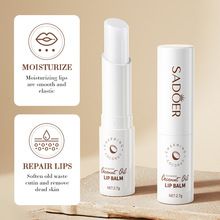 SADOER Coconut Brightening Lip Balm Moisturizing Anti Cracking Hydrating Repair Nourishing Lipstick Lips Skin Care Products