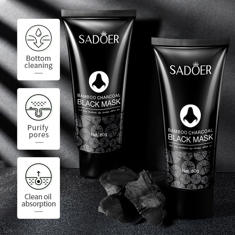 Makeup Skin Care Natural Bamboo Charcoal Clean Black Head  Mask 60g