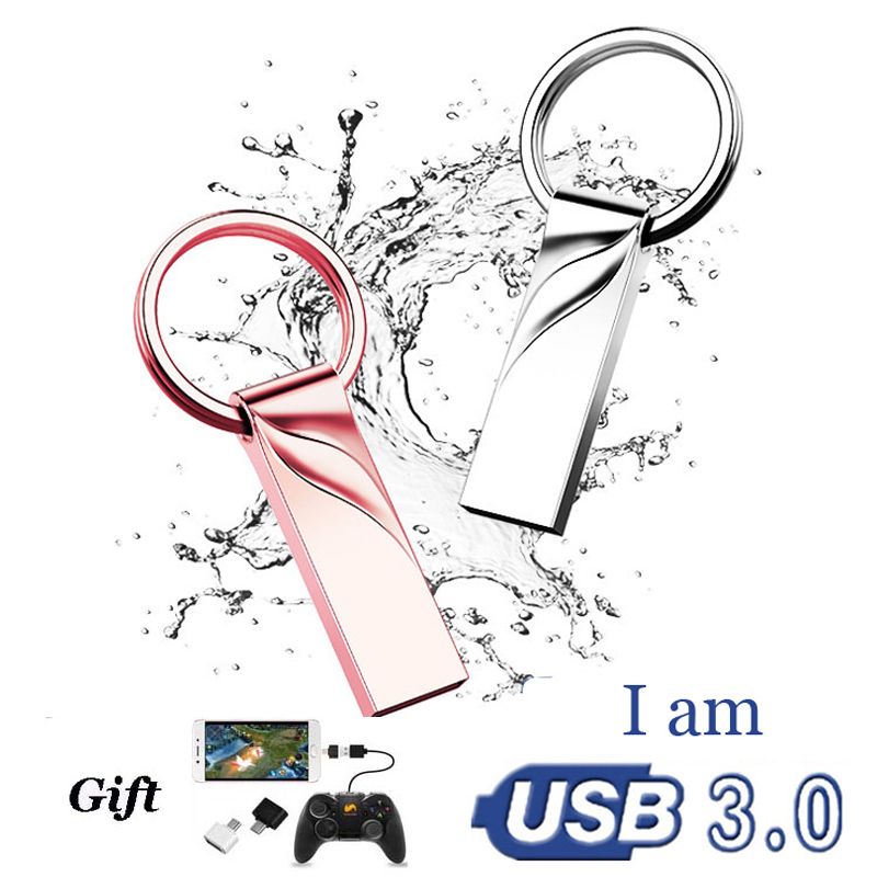 [+2 Free OTG Adapters] Metal USB Flash Drives 128GB 64GB 32GB Flash Disks Memory USB Disk Data Storage flash disk flashdisk Flash drive flashdrive pendrive flashdisks flashdrives