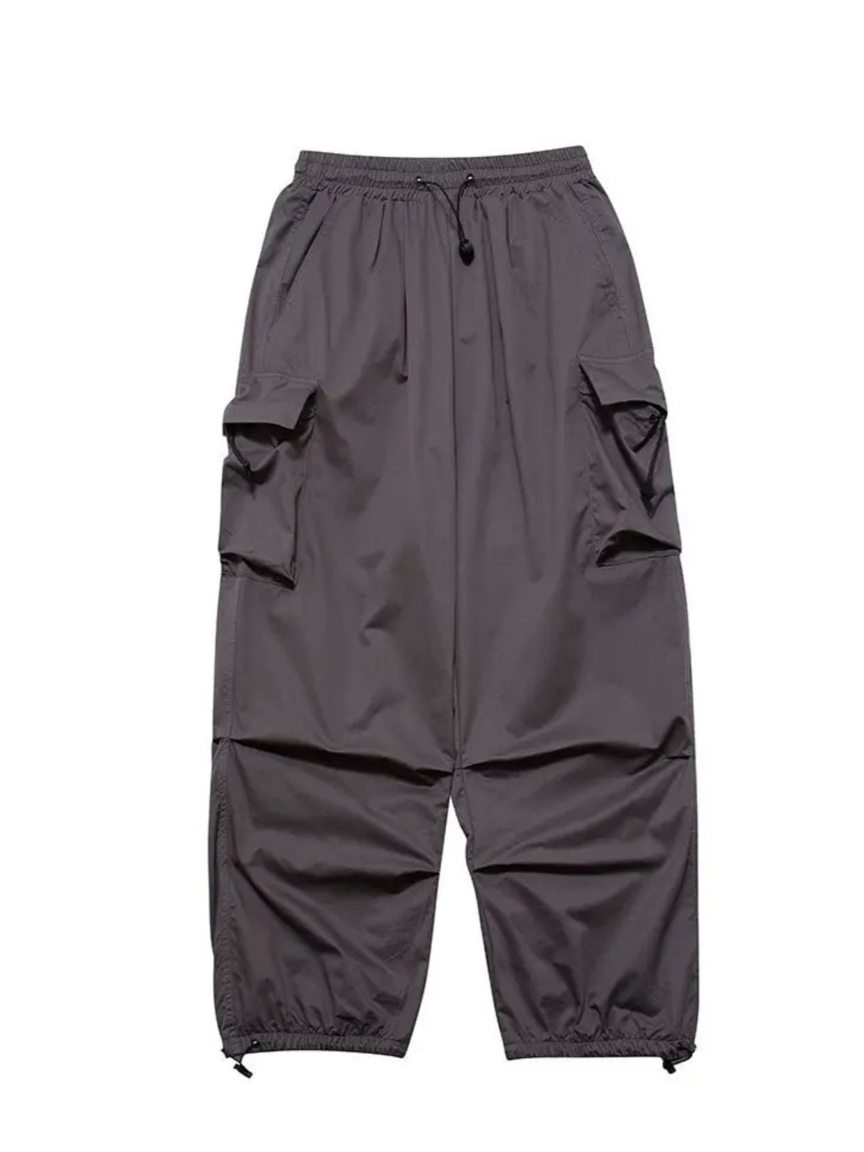 Y2K Parachute Black Pants Women Cargo Trousers Hippie Streetwear Oversize Pockets Straight-leg Leggings Harajuku Wide Leg Baggy Sweatpants