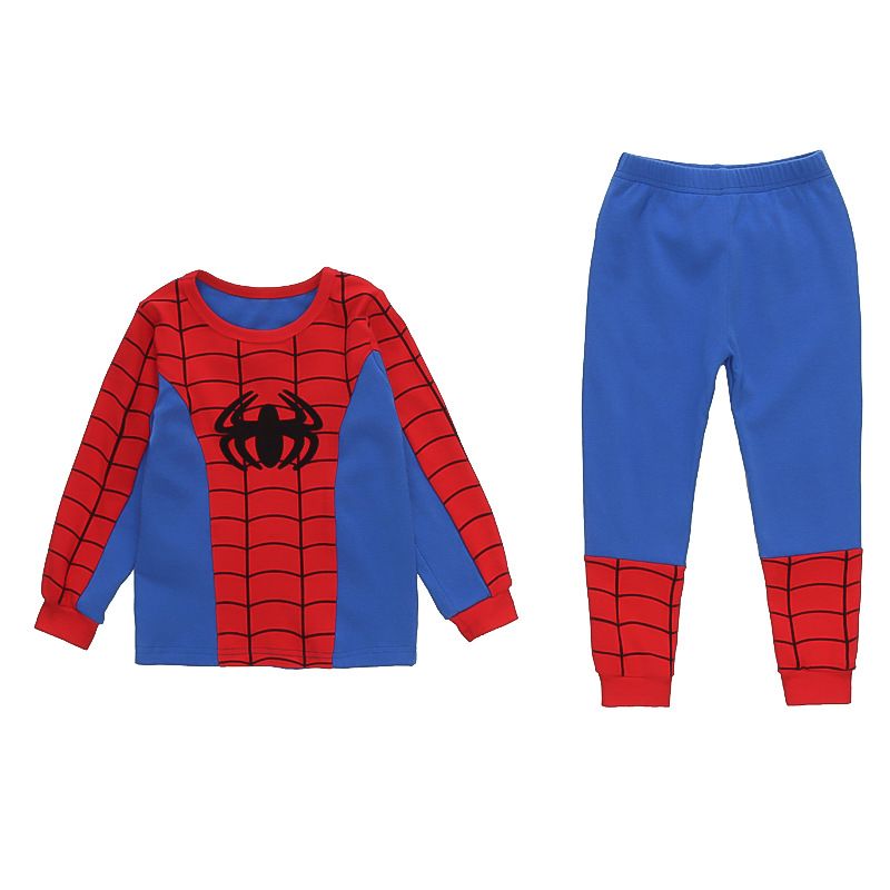 Super Hero Spider Man Cartoon 3 10 Years Old Children's Clothes Long Short Sleeve Suit Pajamas New Year Christmas Birthdays Gift