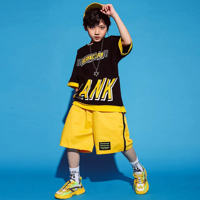 Kids Clothes 5 10 Years Old Boy Streetwear Track Suits Tops Pants 2PCS Short Sleeved Mesh Casual Hip Hop Summer Suit for Boy Children's Clothing Set