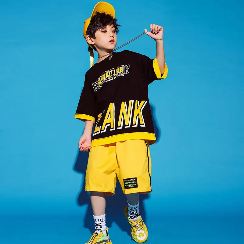 Kids Clothes 5 10 Years Old Boy Streetwear Track Suits Tops Pants 2PCS Short Sleeved Mesh Casual Hip Hop Summer Suit for Boy Children's Clothing Set
