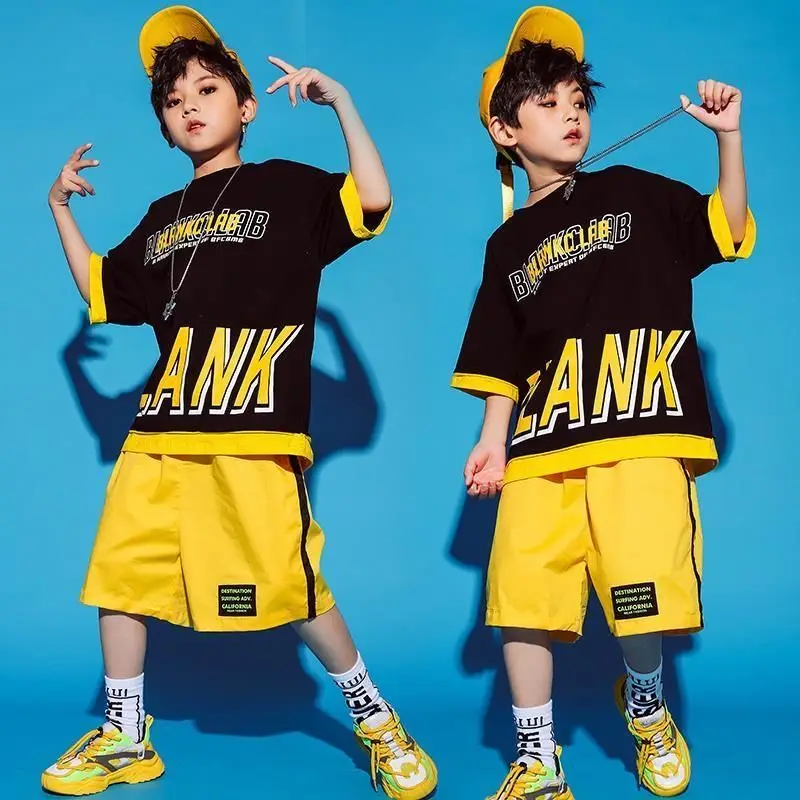Kids Clothes 5 10 Years Old Boy Streetwear Track Suits Tops Pants 2PCS Short Sleeved Mesh Casual Hip Hop Summer Suit for Boy Children's Clothing Set