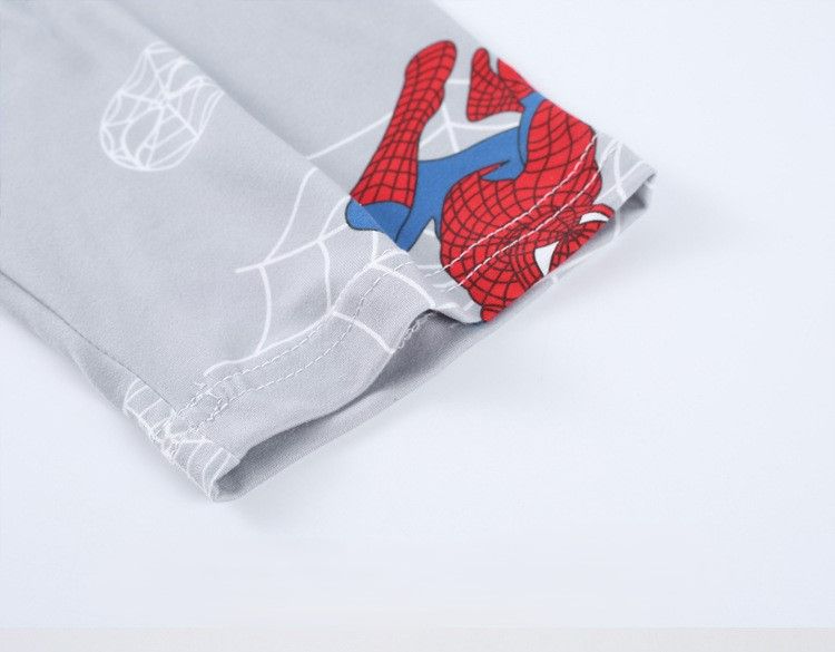Kids Pajamas Set Long Sleeved 3-8 yrs Boys Home Clothing Outfits Ultraman Spiderman Cartoon Round Collar Casual Clothings Set