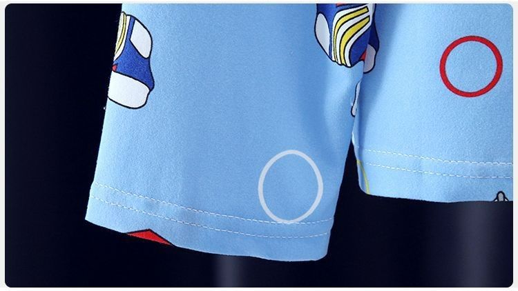 Kids Pajamas Set Long Sleeved 3-8 yrs Boys Home Clothing Outfits Ultraman Spiderman Cartoon Round Collar Casual Clothings Set