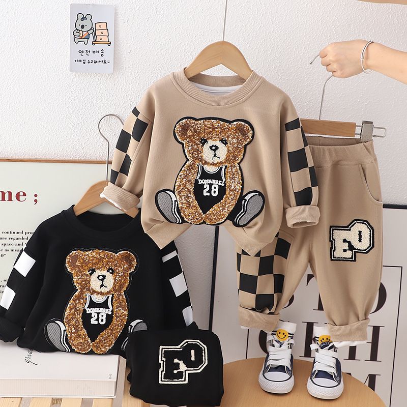 Children Baby Fashion Hoodies 4-10 Years Boys Girls Clothing Sets Kids Long Sleeve Sweatshirt Pants Casual Outfit