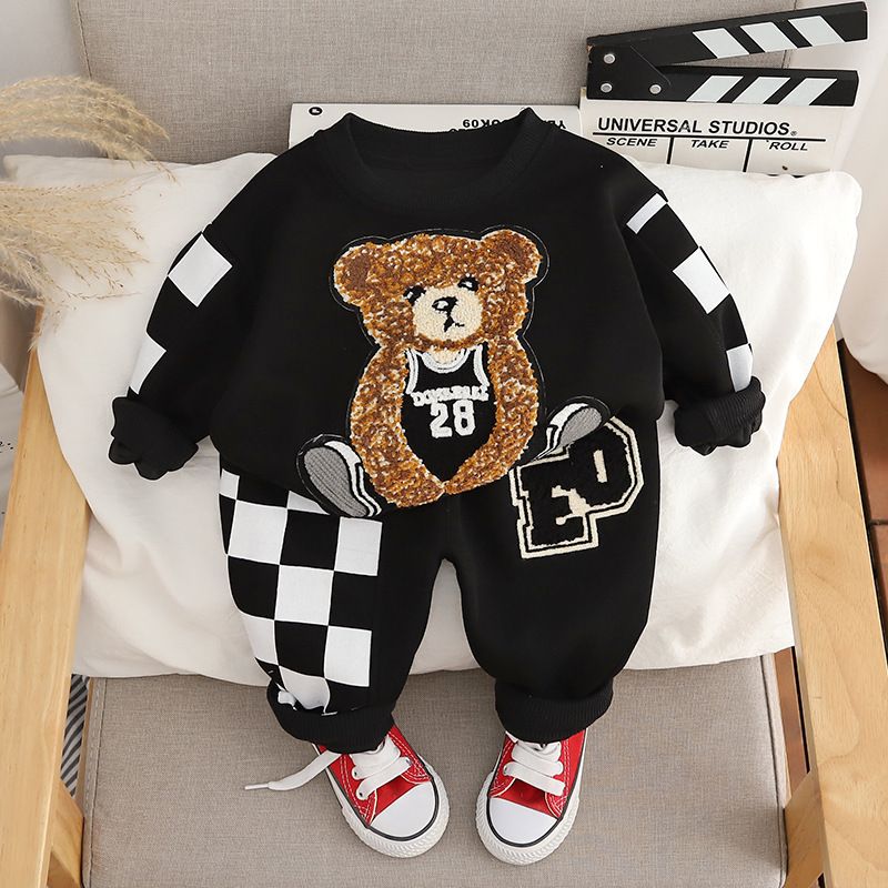 Children Baby Fashion Hoodies 4-10 Years Boys Girls Clothing Sets Kids Long Sleeve Sweatshirt Pants Casual Outfit