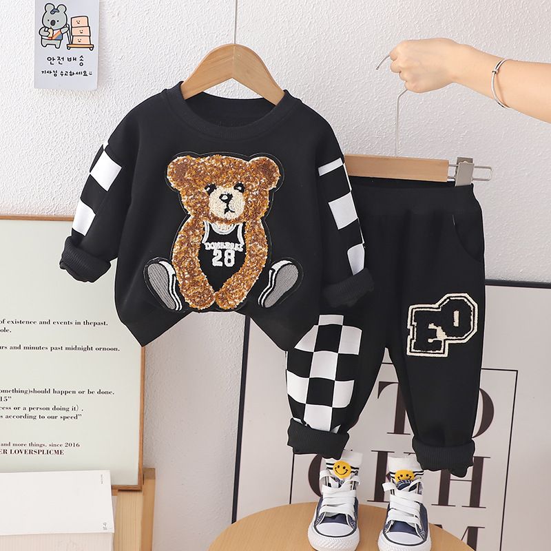 Children Baby Fashion Hoodies 4-10 Years Boys Girls Clothing Sets Kids Long Sleeve Sweatshirt Pants Casual Outfit