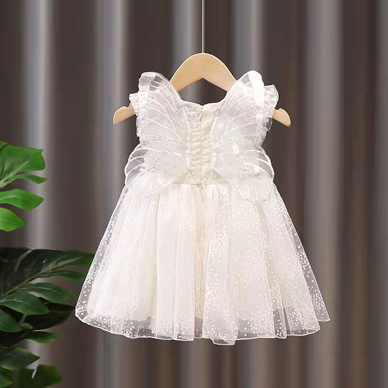 Snow White Dress For girls Girls' Dress with Wings Stylish Summer Dress Puffy Tulle Skirt