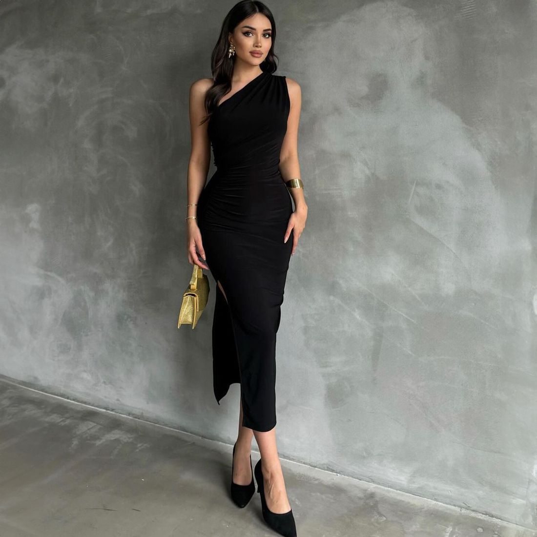 Women Fashion Sexy Split Sleeveless Backless Slim Maxi Dress Female Casual Club Elegant Lady Party Dress