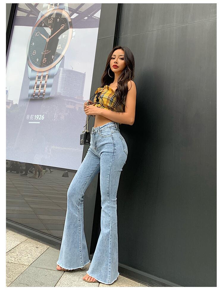 Flare Jeans Pants Women’s Vintage Denim y2k Jeans Women High Waist Fashion Stretch tall and thin Trousers streetwear retro Jeans