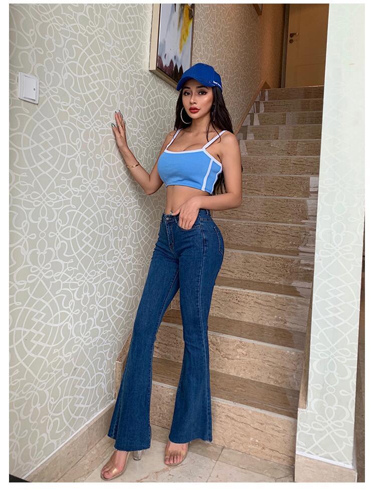 Flare Jeans Pants Women’s Vintage Denim y2k Jeans Women High Waist Fashion Stretch tall and thin Trousers streetwear retro Jeans