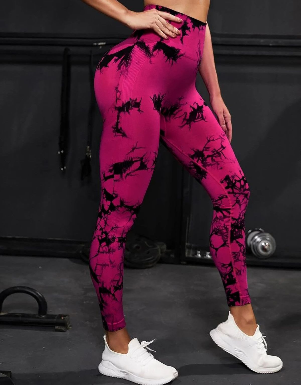 Seamless Yoga Pants Women's Tie Dye Float Yoga Clothes Printed High Waisted Hip Lifting Sports Leggings