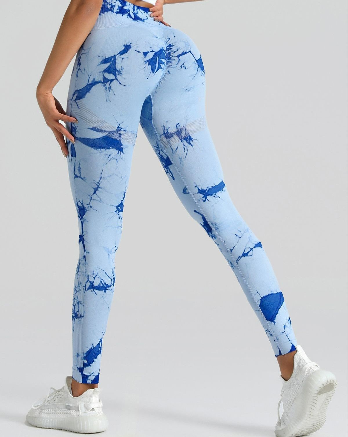 Seamless Yoga Pants Women's Tie Dye Float Yoga Clothes Printed High Waisted Hip Lifting Sports Leggings