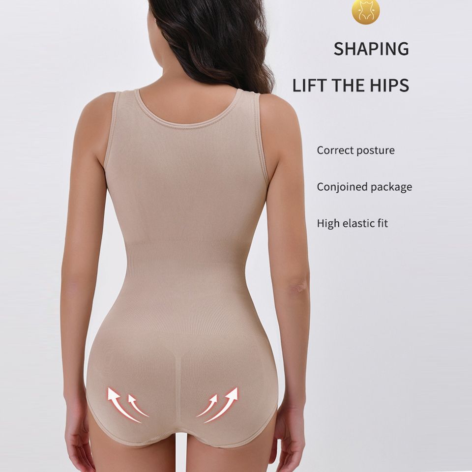 New Bodysuit Shapewear With Zipper Belt Women's Tummy Control Fajas Body Shaper Waist Trainer  Postpartum Slimming Cincher Corset Tops