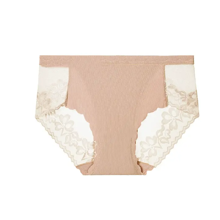 Sexy Lace Flower Women's High-Waisted Hollow-Out Fashion Panties - Breathable, Comfortable Triangle Underwear with Soft Fabric & Stylish Design