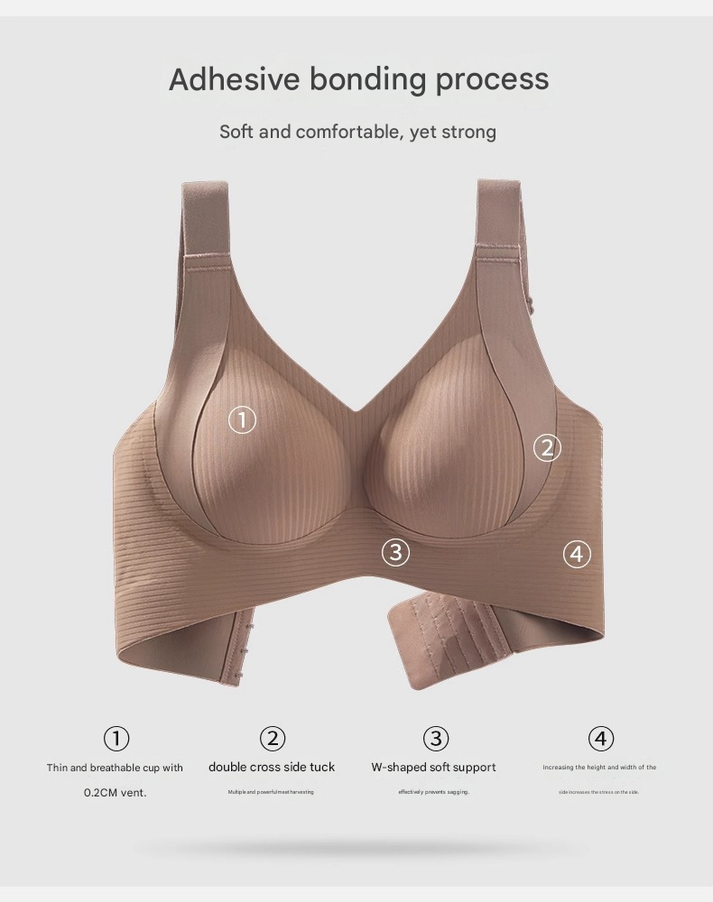 Best-Selling Full-Coverage Shaping Bra - Push-Up & Anti-Sagging, Plus Size Seamless Bra for Side Boob Control (Lightweight)