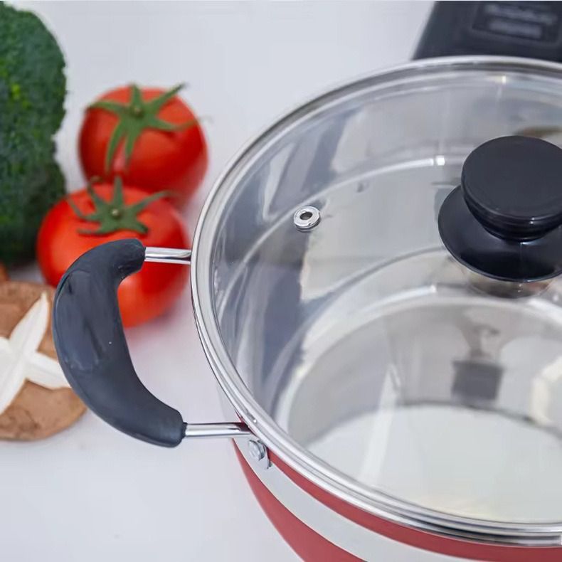 Set of 12PCS Non-stick Stainless Steel Cookware Sets Pots and Pans  Cooking Pot Set Stainless Steel Cookware Set Sufuria Set (6PCS 18/18//20/22/24/26CM  Pots+6PCS Lids)