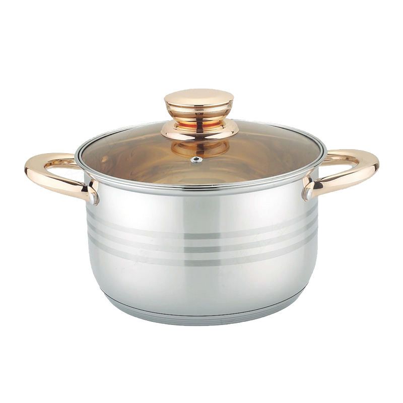 Edenberg Set of 12PCS High Quality NonStick Stainless Steel Cookware Sets Pots and Pans Cooking Pot Set  Sufuria Set Suitable for Induction Cooker (6PCS 16/16/18/20/24/24CM Pots+6PCS Lids)