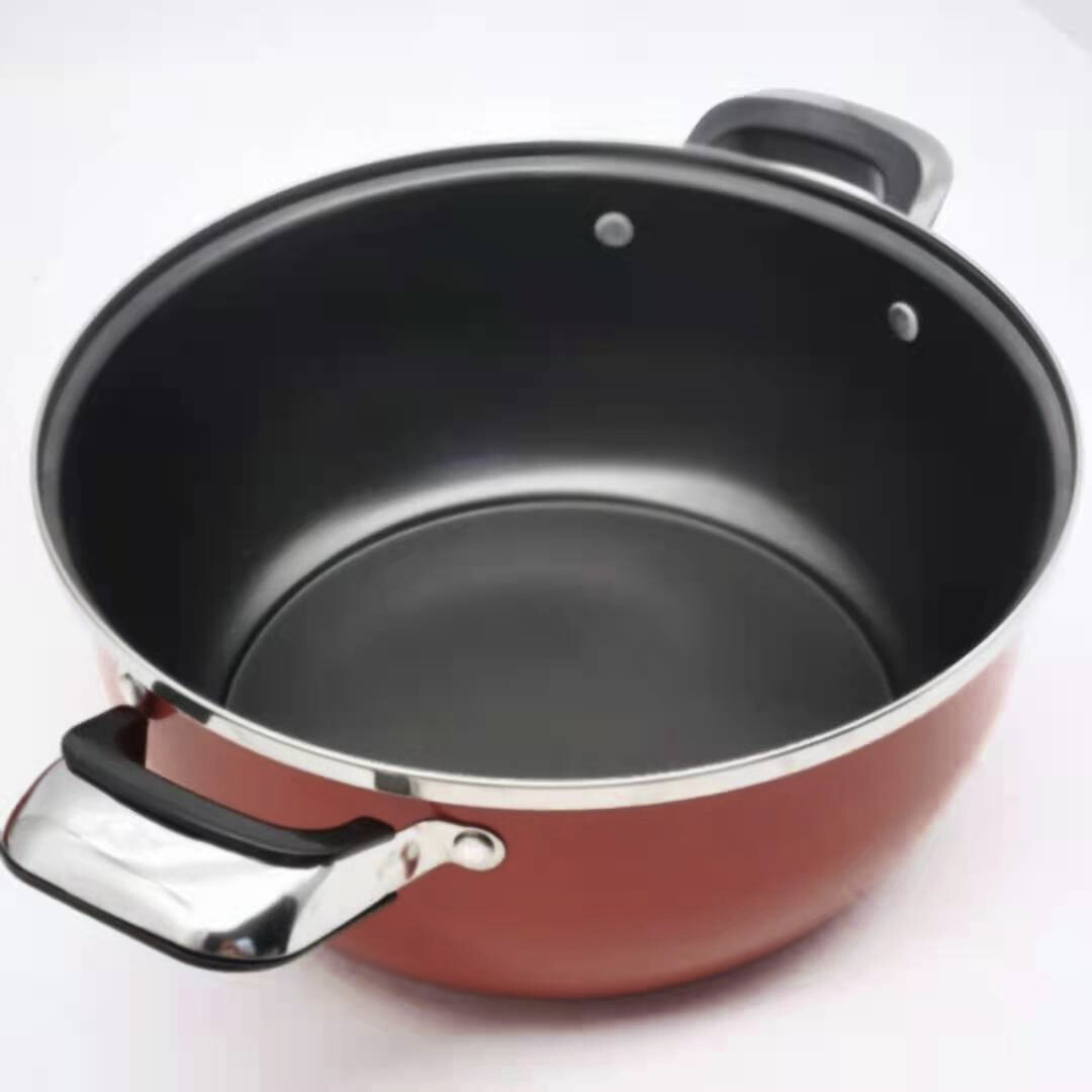 Jaza Keja Cookware Set of 6PCS  NonStick Cookware Set Sufuria Set Cooking Pot Set Suitable for Induction Cooker  (3PCS 18/20/22cm Pots +3PCS Lids)