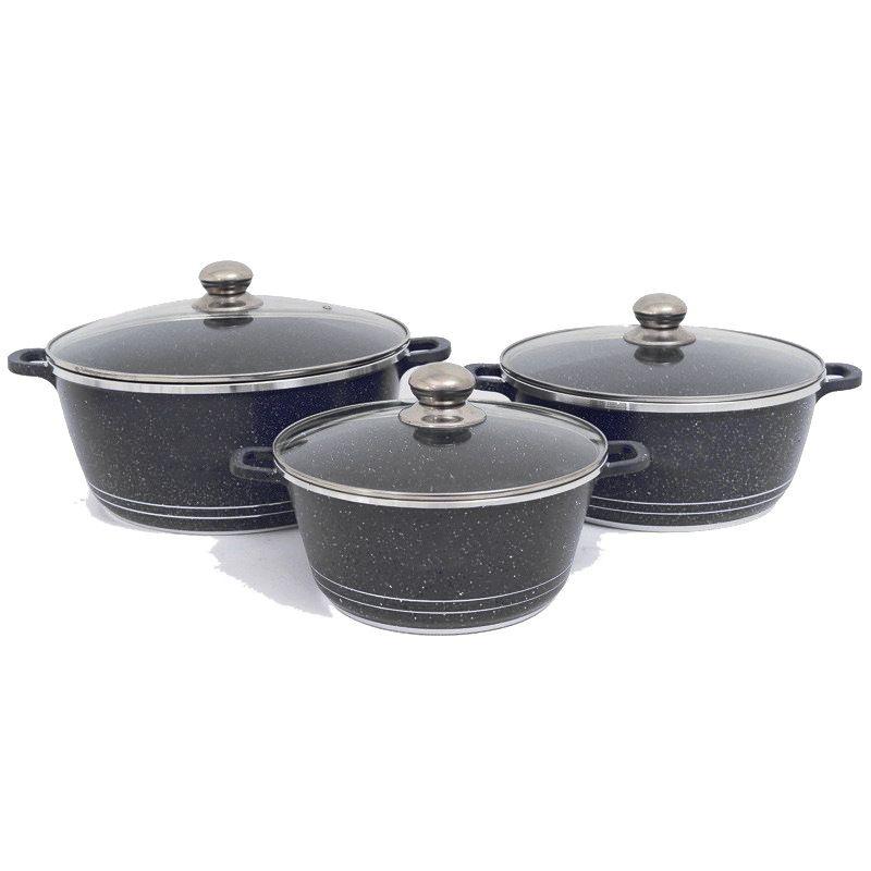 【On Sale】HotChef Set of 10PCS Non-Stick Die Cast Aluminum Thickened and Large Size Cookware Set Sufuria Set Soup Pot Milk Pot and Frying Pans Set (5PCS 20/24/28/32CM Pots+1PC 28CM Pan +5PCS Lids)