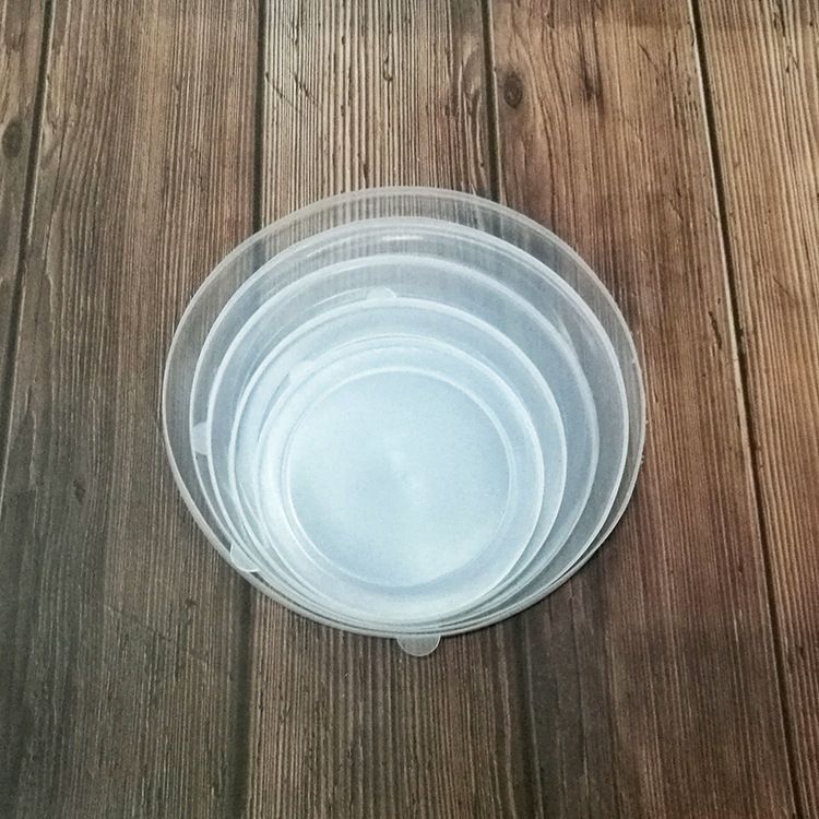 Jaza Keja  Set of 5PCS  Stainless Steel Fresh-Keeping Box Set Meal Preservation Bowl Round Sealed Sealed Jar Lunch Box  Suitable for induction cookers(10/12/14/16/18CM)