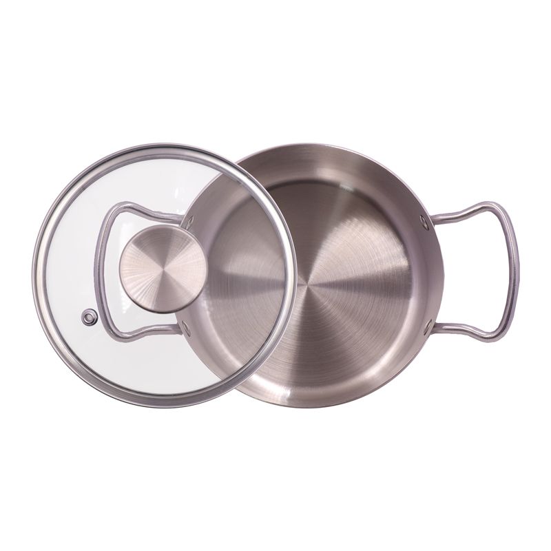 Set of 6PCS Non-stick Stainless Steel  Cookware Sets  Sufuria Set  Cooking Pot Set  Suitable for Various Stoves Such As Induction Cookers（3pcs 16CM+18CM+20CM Pots+3pcs Lids)