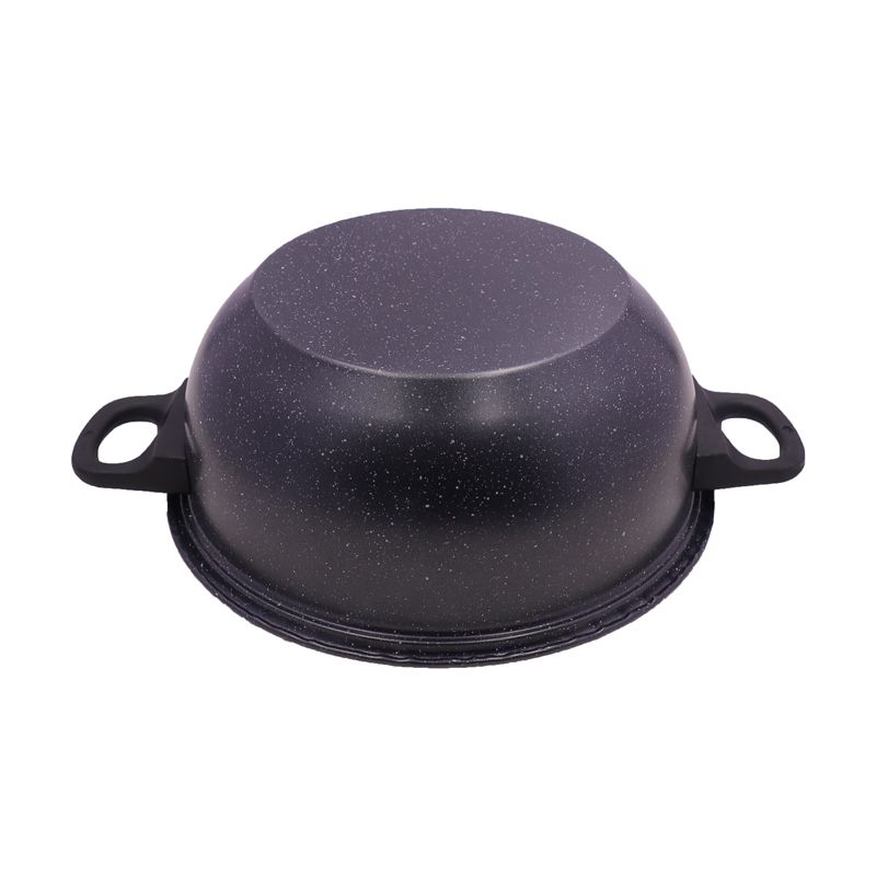 HotChef  Set of 7PCS  Non-stick  Iron Granite Coating Cookware Set Sufuria Set Cooking Pot Set (3PCS 16/18/24 Pots+3pcs Glass Lids+1pc 24cm Pan)