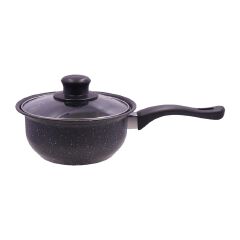 HotChef  Set of 7PCS  Non-stick  Iron Granite Coating Cookware Set Sufuria Set Cooking Pot Set (3PCS 16/18/24 Pots+3pcs Glass Lids+1pc 24cm Pan)  TTG100