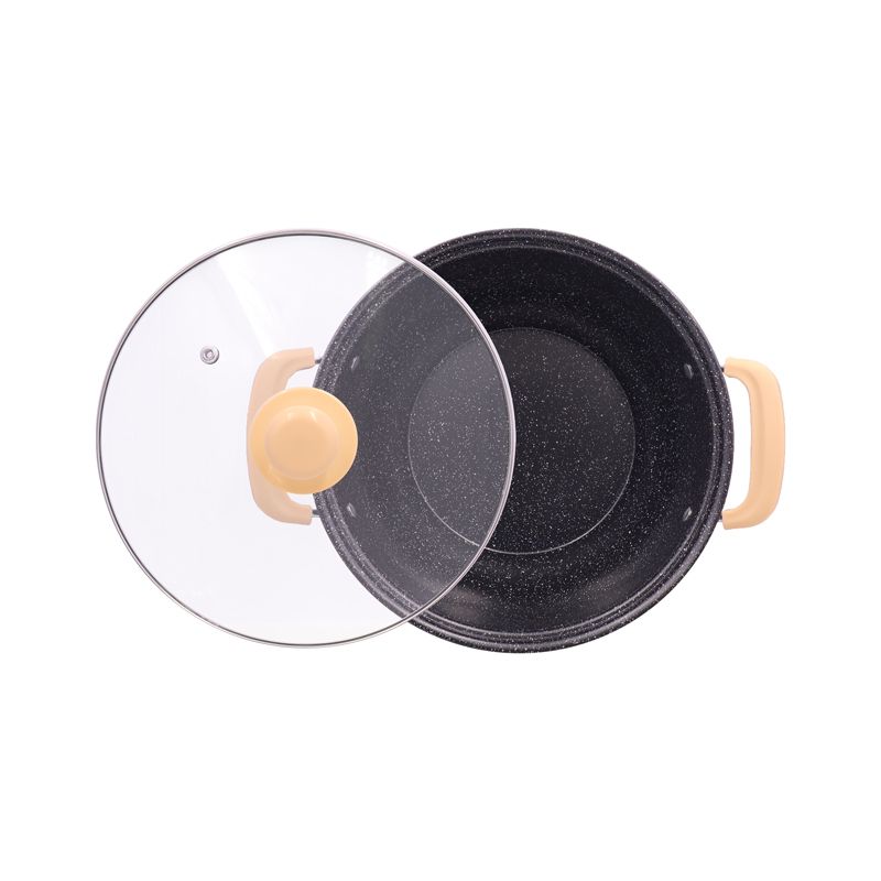 HotChef   Set of 10PCS  Non-stick Iron Marble Coating Cookware Set Sufuria Set Cooking Pot Set  (5PCS 18/20/22/24/26CM Pots+5PCS Lids)