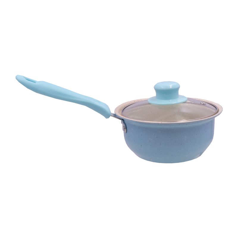 HotChef  Set of 13PCS Non-stick Colorful Marble Cast Iron Cookware Set Pots and Pans Cooking Pot Set Sufuria Set (3PCS 16/20/22CM Pots+1PC 22CM Pan + 6PCS kitchen Tools)
