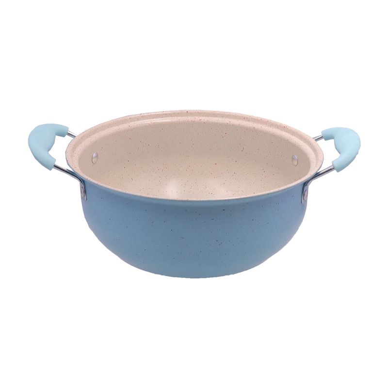 HotChef  Set of 13PCS Non-stick Colorful Marble Cast Iron Cookware Set Pots and Pans Cooking Pot Set Sufuria Set (3PCS 16/20/22CM Pots+1PC 22CM Pan + 6PCS kitchen Tools)