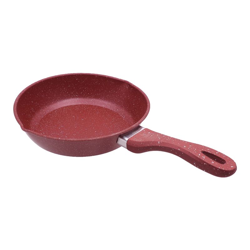 HotChef  Set of 2pcs  24/28cm Non-stick  Iron Marble Coating Deep Fry Pan with Glass Lid   Double Drip-Free Spout   Suitable for  Induction Safe