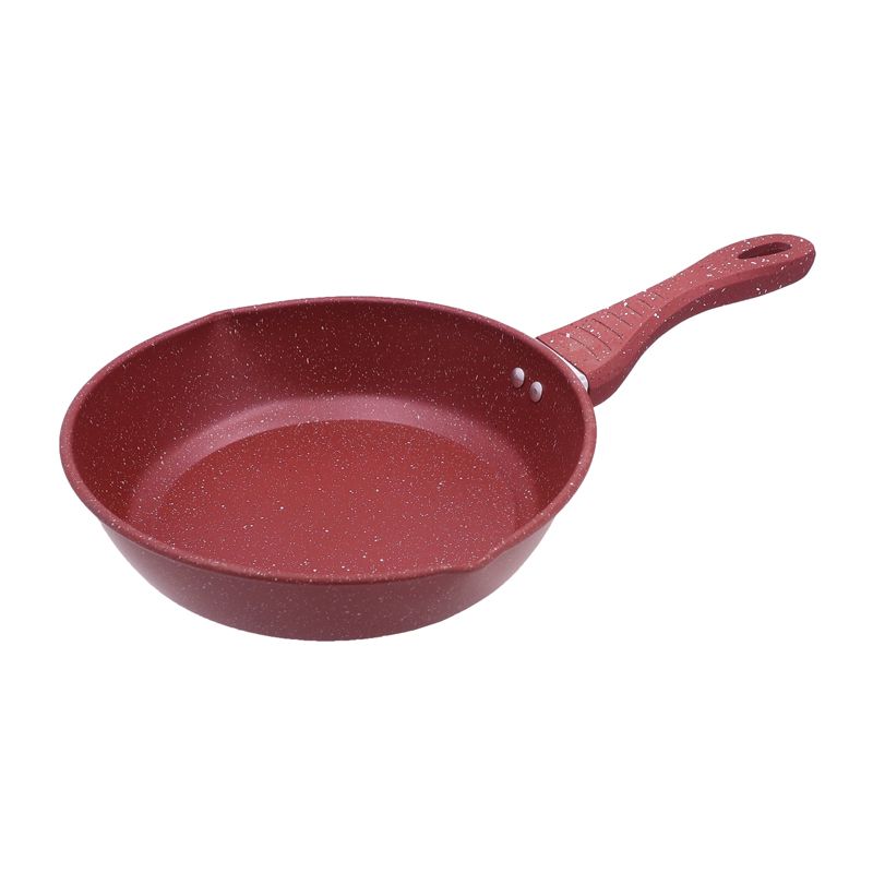 HotChef  Set of 2pcs  24/28cm Non-stick  Iron Marble Coating Deep Fry Pan with Glass Lid   Double Drip-Free Spout   Suitable for  Induction Safe