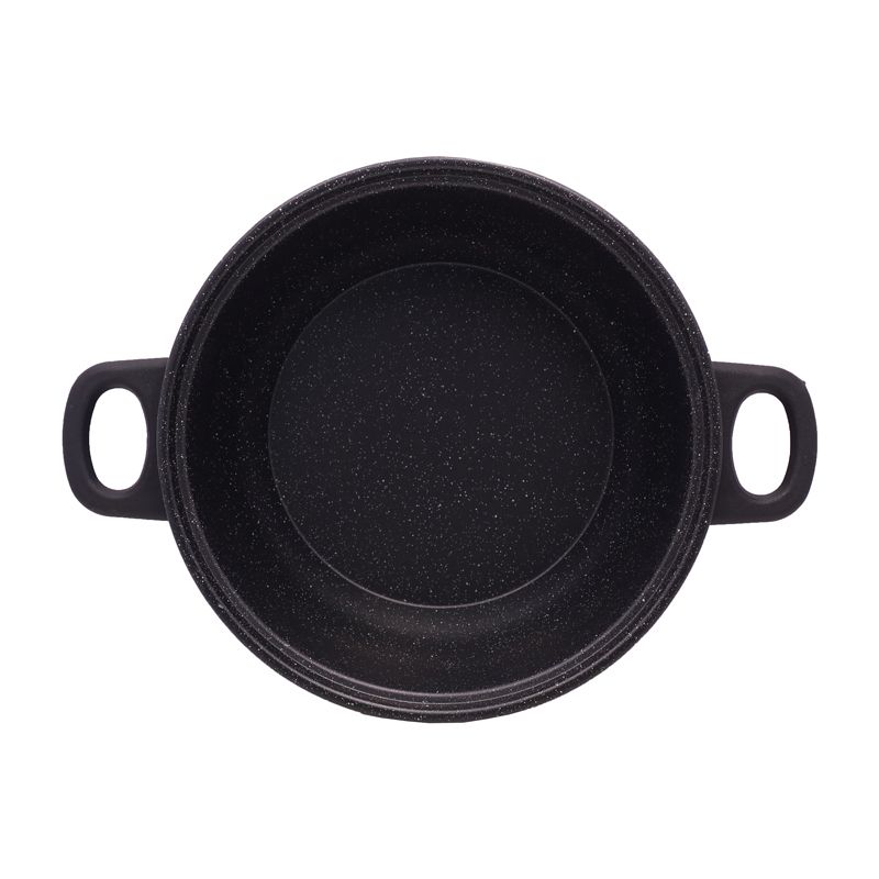 HotChef 1Set 22cm /24cm Non-stick  Marble Cast Iron Multipurpose Pot  Deep Fryer With Convenient Fry Basket