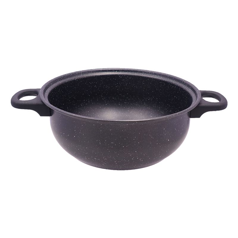 HotChef 1Set 22cm /24cm Non-stick  Marble Cast Iron Multipurpose Pot  Deep Fryer With Convenient Fry Basket
