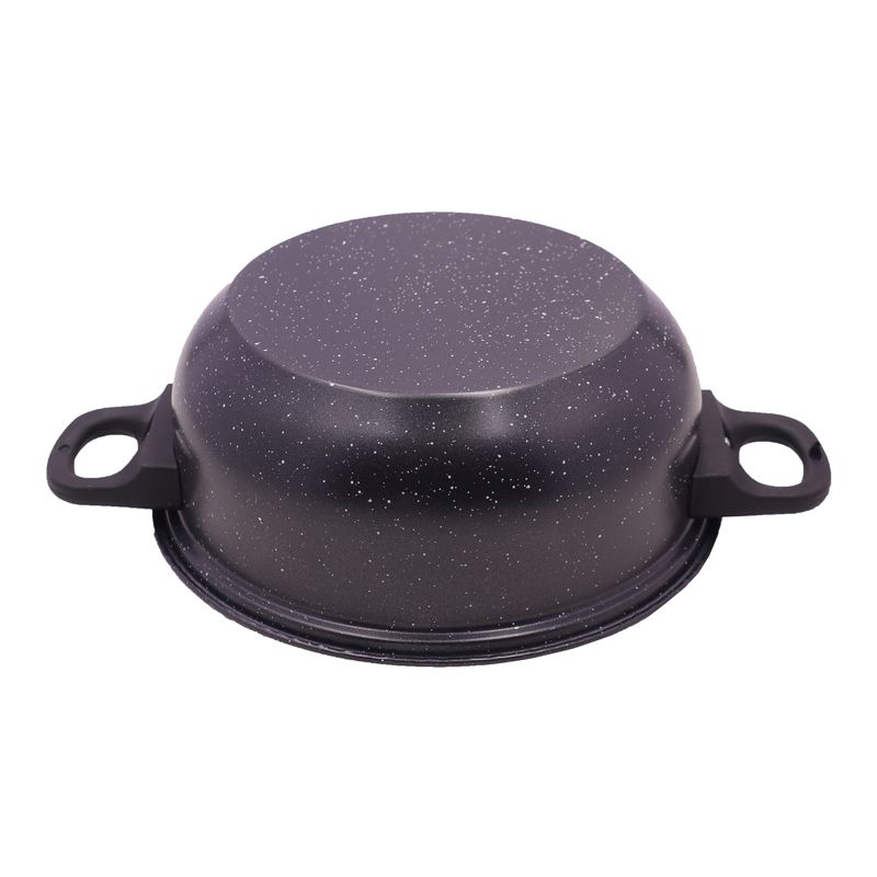 HotChef 1Set 22cm /24cm Non-stick  Marble Cast Iron Multipurpose Pot  Deep Fryer With Convenient Fry Basket