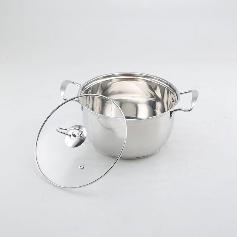 Set of 10PCS  Stainless Steel Cookware Set  Cooking Pot Set Sufuria Set  (5PCS 16/18/20/22/24CM Pots+5PCS Lids)